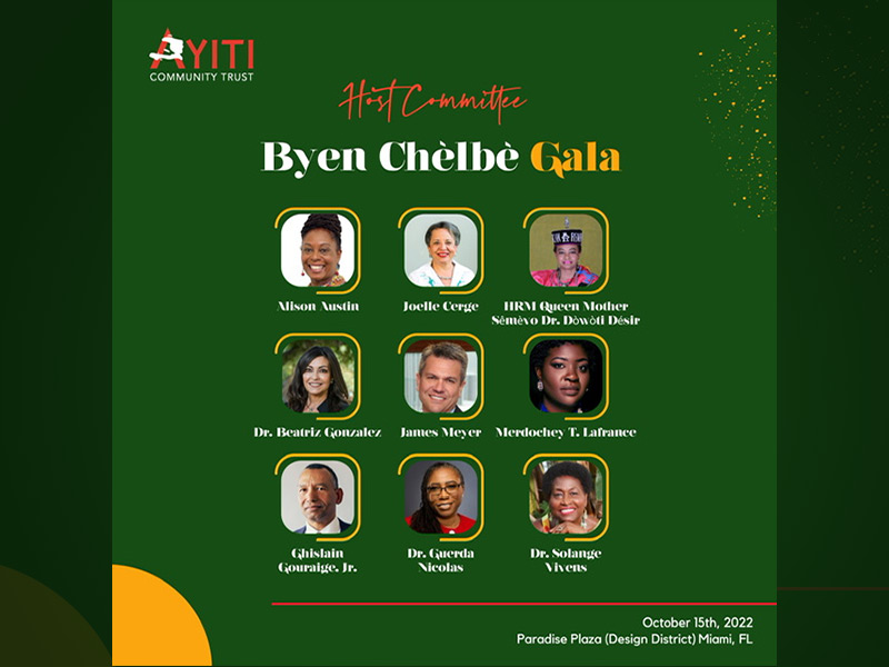 James Meyer Named to the Host Committee of the Ayiti Community Trust’s Annual Gala – Byen Chèlbè. Harper Meyer Named a Sponsor of the Event.