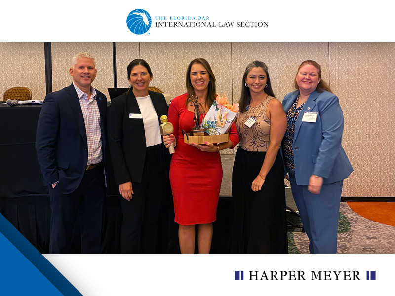 Harper Meyer Partner Jacqueline Villalba Completes Successful Term as Chair of The Florida Bar International Law Section