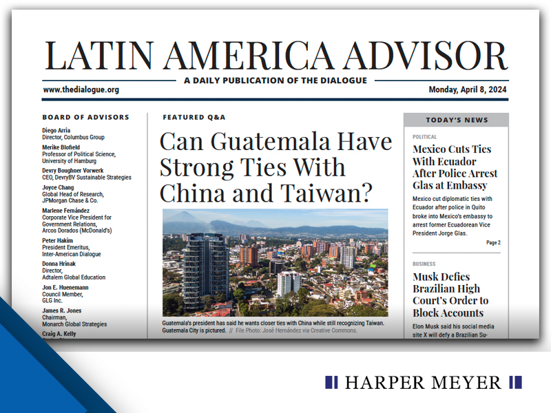 Opinion on a Diplomatic Quandary: Can Guatemala Maintain Diplomatic Ties With China and Taiwan?