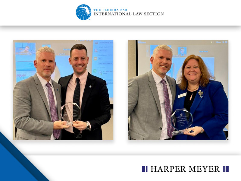 Harper Meyer Partners Jeff Hagen and Laura Reich Take on New Responsibilities Within the International Law Section of The Florida Bar